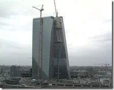 La nuova sede(in costruzione) dell BCE a Francoforte