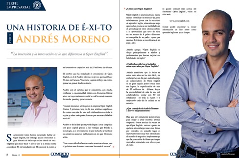 Andr&eacute;s Moreno, fundador de Open English