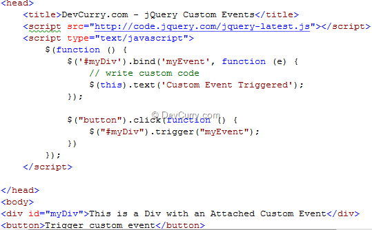 jQuery Custom Events