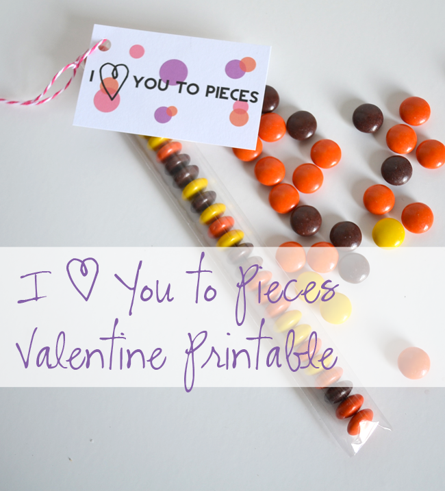 Reese's Pieces Valentine Printable