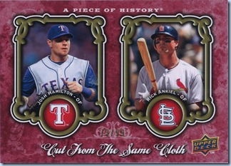 2009 Piece of History Ankiel Hamilton Pink 73 of 99 2009 Piece of History Ankiel Hamilton Pink 73 of 99