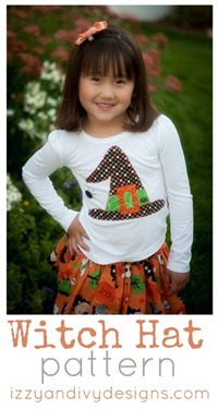 Witch Hat Pattern Applique[12]