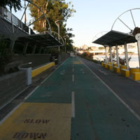 The bikeway along Coronation Drive