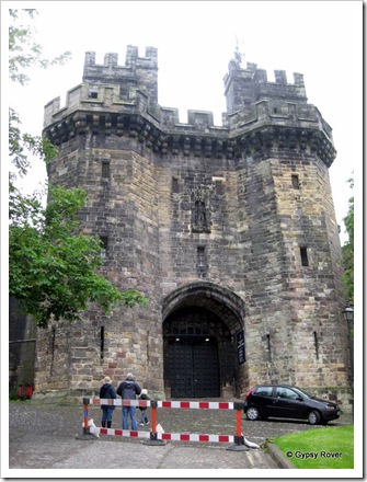 The prison side of Lancaster Castle. You can still see the portcullis.