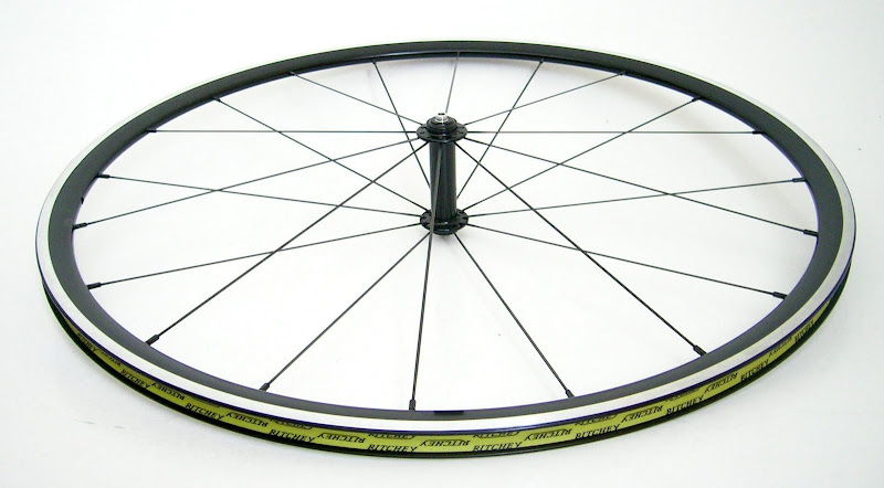 The front wheel with Alchemy ELF hub and Kinlin XR-270 rim