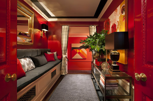 This room has all of the hallmarks of sumputous 80s design. (Mary McDonald)