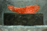 noir et rouge / huile toile / 40x60 / 1994