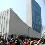 in front of the united nations in New York City, New York, United States