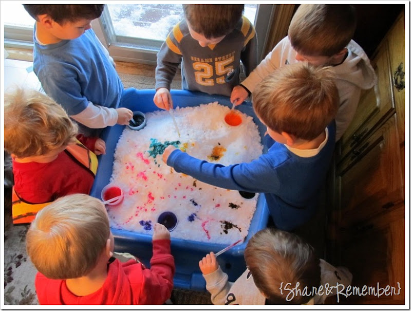 Coloring Snow Sensory & Fine Motor Play » Share & Remember