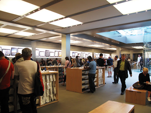 As usual, the store was very busy.