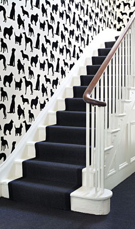 A witty O & L wallpaper featuring the different dog breeds so loved by Britons. (osborneandlittle.com) A witty O & L wallpaper featuring the different dog breeds so loved by Britons. (osborneandlittle.com)