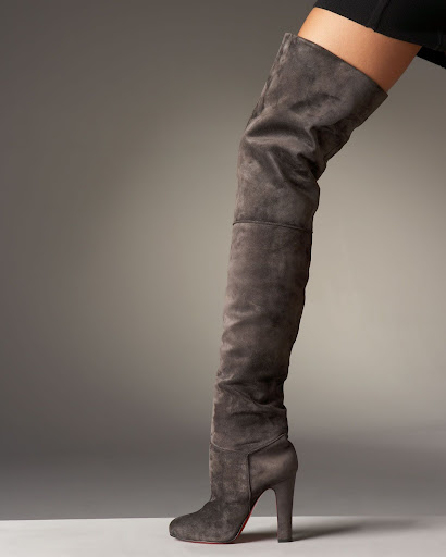 grey Anti flocking bold heel thigh boots size 3641 tigh boots com picasa