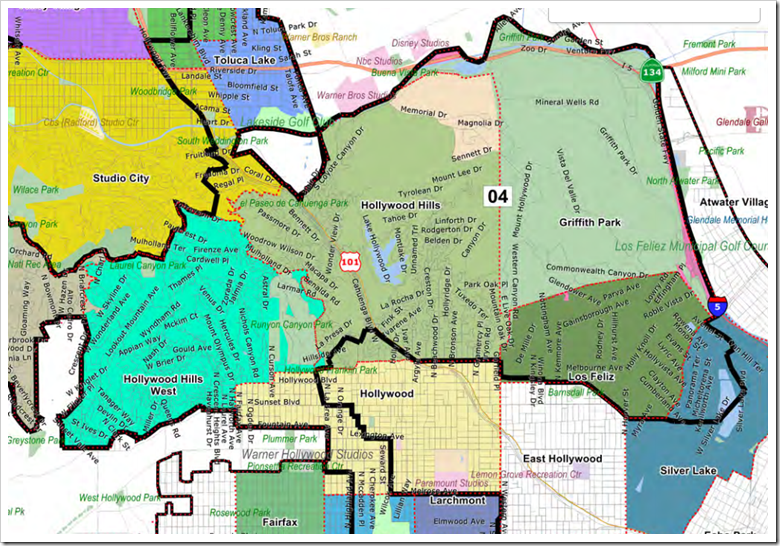 Adjusted Draft Map CD 4 Hollywood Area