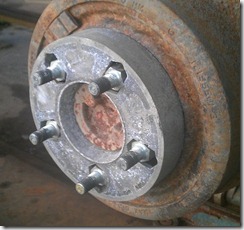A very old style spacer not recommended for 4x4 use