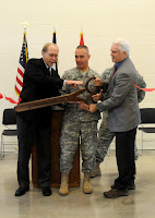 Congressman Dave Loebsack; Major General Timothy Orr, the Adjutant General of Iowa; Mayor Ed Malloy, City of<br />
Fairfield.  Photo courtesy:  Army Sgt.<br />
Chad D. Nelson, Iowa National Guard