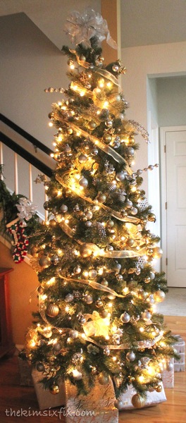Shimmering gold christmas tree