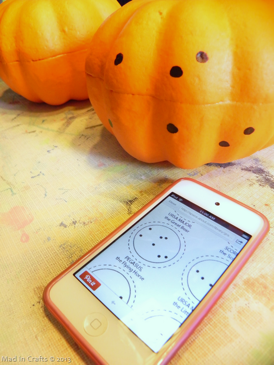 Drilled Constellation Pumpkins - copy constellation onto pumpkin Drilled Constellation Pumpkins - copy constellation onto pumpkin