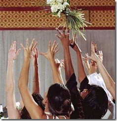 tossing the bouquet