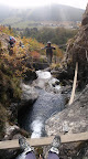 Panoramique vertical de la derni&egrave;re poutre sur la Via ferrata.