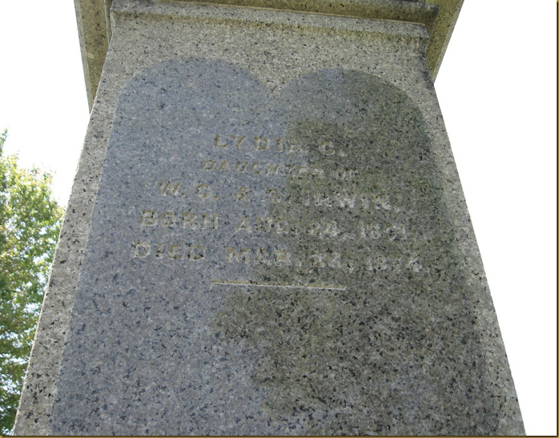 Lydia C. daughter of William Cox and Sarah (Harper) Irwin