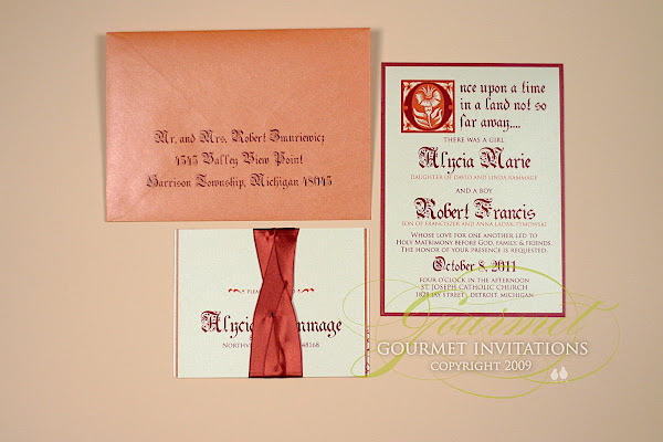 alycia robert cinderella wedding invitations gourmet invitations
