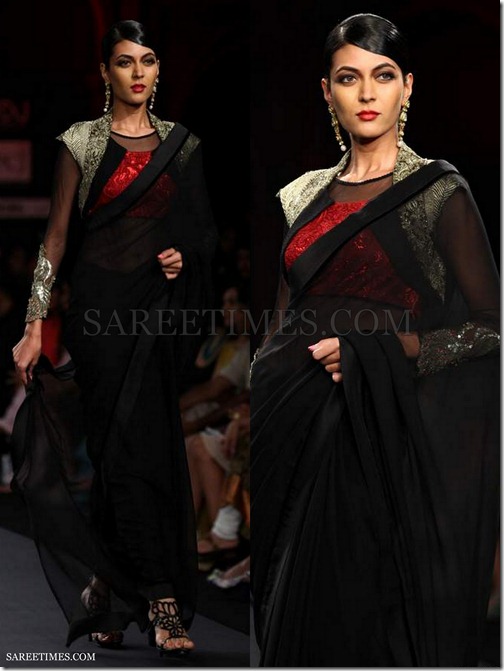 Varun_Bahl_Black_Saree