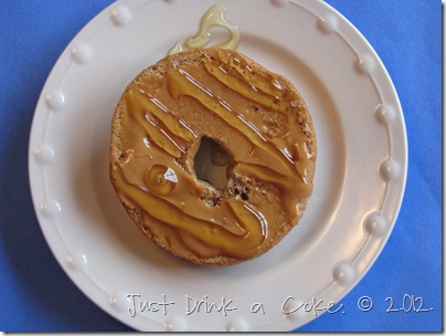 bagel with peanut butter & honey