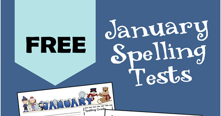 January Spelling Test for Kids