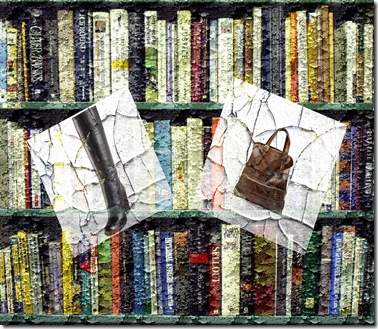 Dream Bookshelve boots and purse Dream Bookshelve boots and purse