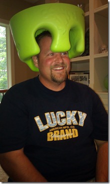 Hannah's baby shower - Boppy hat!