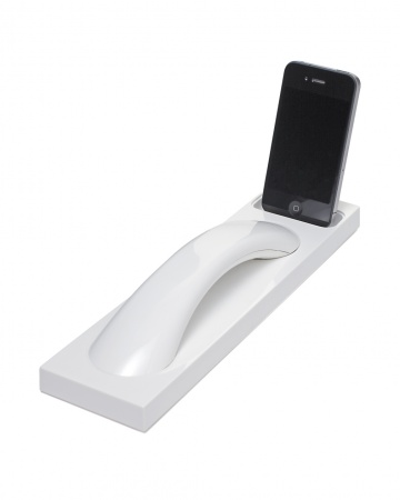 Moshi Moshi's Curve Bluetooth iDock (with a wireless, ergonomic handset) eliminates up to 95 percent of harmful radiation while you chat.