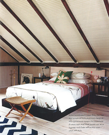 This room is just the right mix of of masculine and feminine–the industrial details of the nightstand lamps paired with soft pink of the headboard is perfection. This room is just the right mix of of masculine and feminine–the industrial details of the nightstand lamps paired with soft pink of the headboard is perfection.