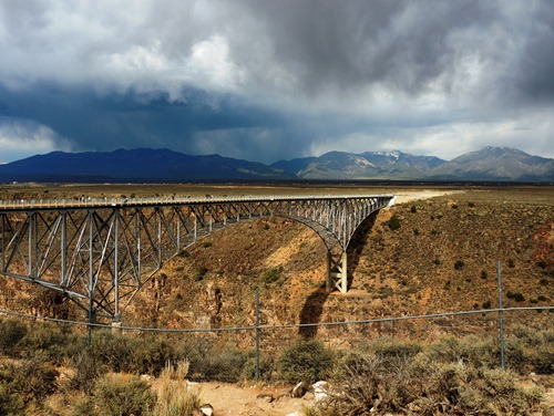 View of the bridge from the rest area on the south side