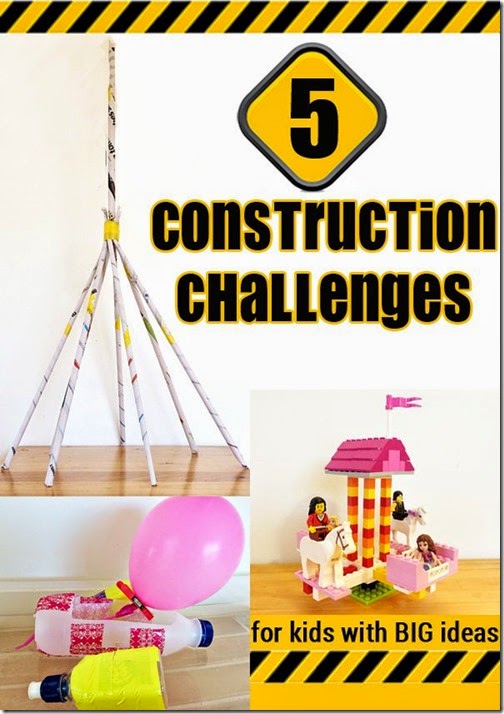 5 construction challenges - Great for helping homeschool kids improve their problem solving and STEM skills. 5 construction challenges - Great for helping homeschool kids improve their problem solving and STEM skills.