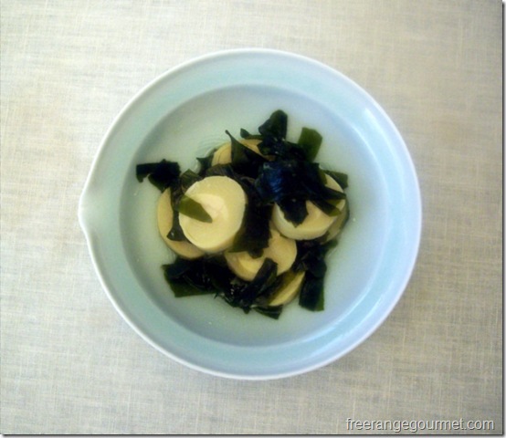 wakame and palm heart