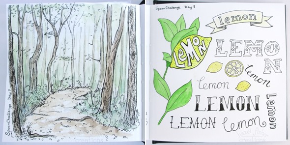 2014 August 13 spoonchallenge day 7 and 8 sketchbook drawing hazel fisher creations 2014 August 13 spoonchallenge day 7 and 8 sketchbook drawing hazel fisher creations