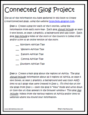 African Folktale Connected Glog Project - a perfect opportunity to allow students to present information to their peers.  from Raki's Rad Resources