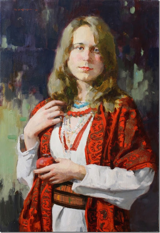 Portrait of a girl with a pomegranate-Vadim-Suvorov-ENKAUSTIKOS Portrait of a girl with a pomegranate-Vadim-Suvorov-ENKAUSTIKOS