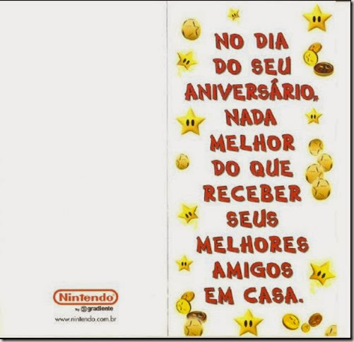 Simpática, a Nintendo costumava oferecer até um cartão de aniversário... aniversariomario