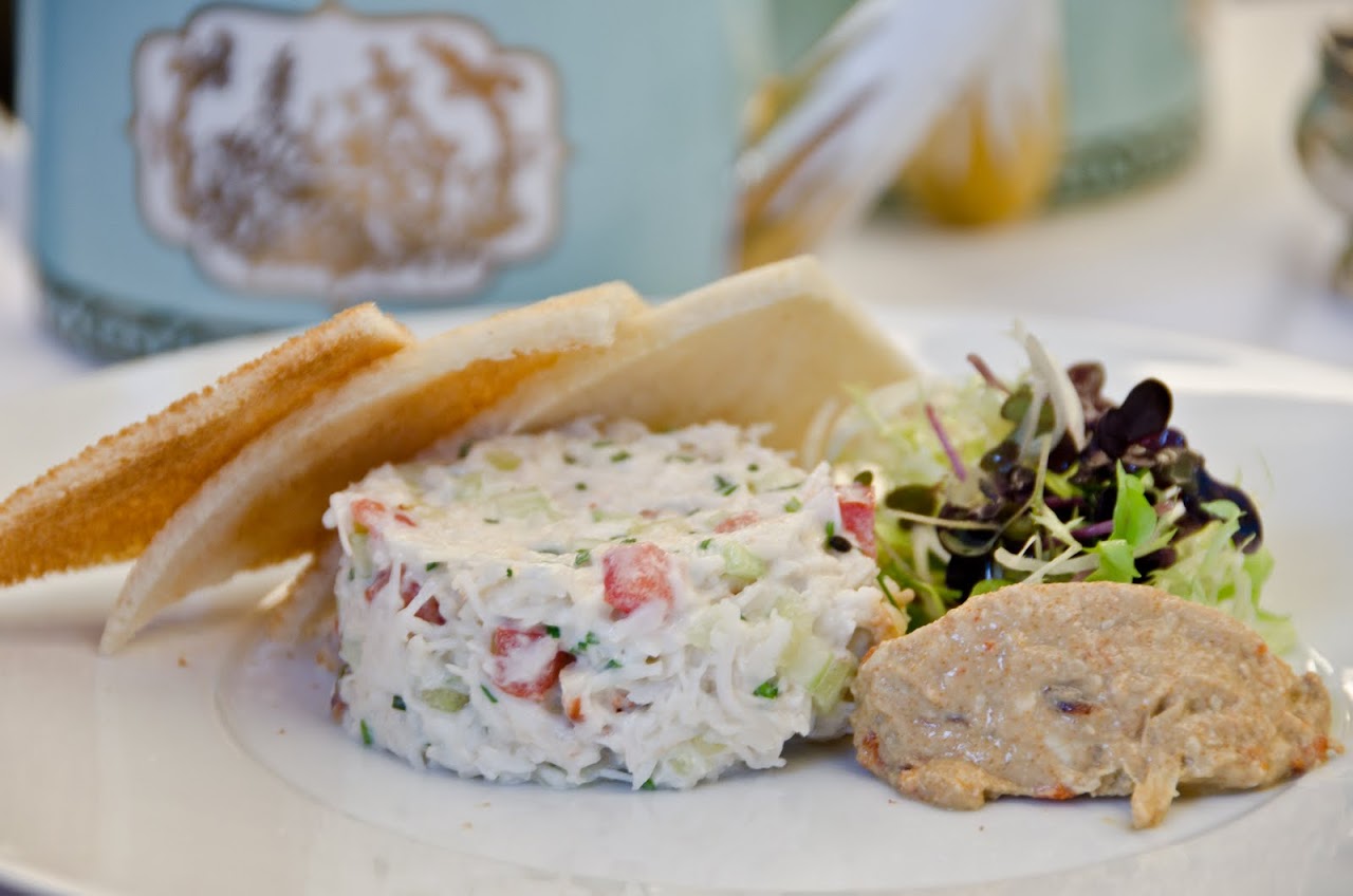 Crab salad at Fortnum & Masons