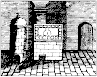From Orthelius Book On The Left Is A Tall Cylindrical Brick Built Furnace Of Bricks