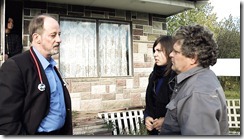 DR. WINTERS(Calgary actor Ace Hanna) HAS A HEART TO HEART TALK WITH BIRDMAN AND HIS DAUGHTER IN THE KILLING GAMES