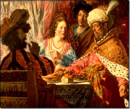 The Fiest of Esther. by Jan Lievens, 1625 The Fiest of Esther. by Jan Lievens, 1625