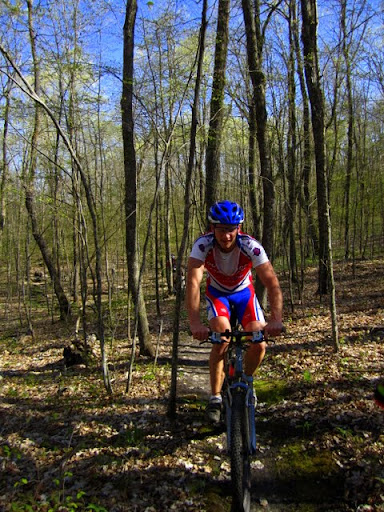 Chris Ziegler riding on the singletrack