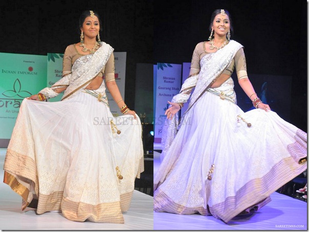Smitha_White_Half_Saree