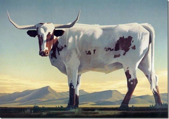 longhorns-Ed-Mell-Enkaustikos longhorns-Ed-Mell-Enkaustikos