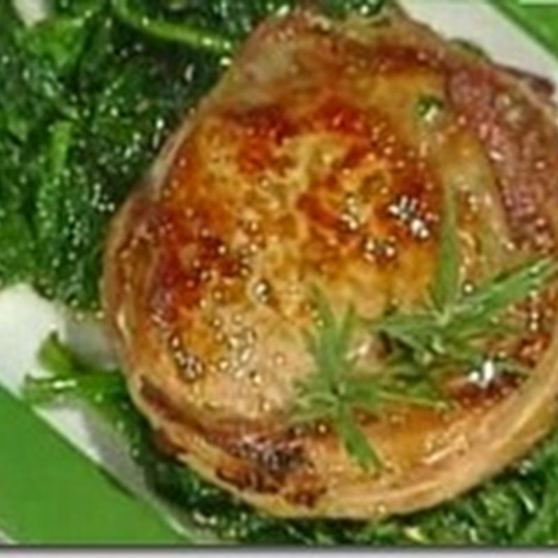 Medaglioni di maiale con pancetta e spinaci ai semi di finocchio