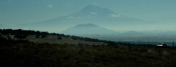 Even Mt Shasta is shrouded by the murky air