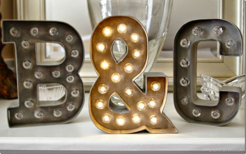 Faux Metal Marquee Letters 1