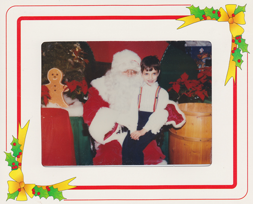 c0 Charlie with Santa in Woodland Mall 1996